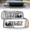 Anzo Headlights Chrome Amber for 99-17 GMC Sierra/Denali