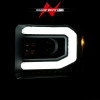 ANZO Projector Headlights w/ Light Bar Black Housing for 2014-2015 Sierra 1500