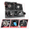 ANZO Crystal Headlights w/ Light Bar Black Housing for 03-06 Silverado 1500