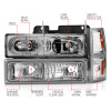 ANZO Crystal Headlights Chrome Housing w/ Signal for 88-98 Chevrolet C1500