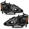 ANZO Projector Headlight Black Amber for 2013-2015 Nissan Altima
