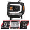 ANZO Projector Headlight Plank Style Black for 16-19 Gmc Sierra 1500