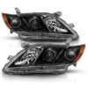 ANZO Projector Headlight Black Amber for 2007-2011 Toyota Camry