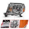 ANZO Crystal Headlight Chrome Amber for 2005-2011 Toyota Tacoma