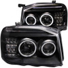 ANZO Projector Headlights w/ Halo Black (CCFL) for 2001-2004 Nissan Frontier