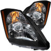 ANZO Crystal Headlights Black for 2003-2005 Nissan 350Z