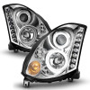 ANZO Projector Headlights w/ Halo Chrome (CCFL) for 2003-2007 Infiniti G35