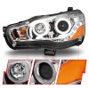 ANZO Projector Headlights w/ Halo Chrome (CCFL) for 2008-2015 Mitsubishi Lancer
