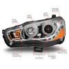 ANZO Projector Headlights w/ Halo Chrome (CCFL) for 2008-2015 Mitsubishi Lancer