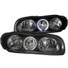ANZO Crystal Headlights w/ Halo Black for 1998-2002 Chevrolet Camaro