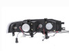 ANZO Projector Headlights w/ Halo Black 1pc for 1990-1993 Honda Accord