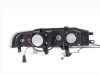 ANZO Projector Headlights w/ Halo Black 1pc for 1990-1993 Honda Accord