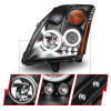 ANZO Projector Headlights Black for 2007-2012 Nissan Sentra