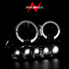 ANZO Projector Headlights w/ Halo and LED Chrome 1pc for 1997.5-2003 Ford F-150
