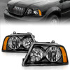 ANZO Crystal Headlights Black for 2003-2006 Lincoln Navigator