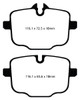 EBC Greenstuff Rear Brake Pads for 10+ BMW 535i 3.0 Turbo (F10)