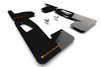 Rally Armor Black UR Mud Flap w/ Tangerine Scream Logo for 2022 Rivian R1T