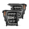 AlphaRex NOVA LED Projector Headlights Plank Style Black for 21-22 Ford F-150