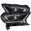 AlphaRex LUXX LED Projector Headlights Plank Style Black for 19-21 Ford Ranger