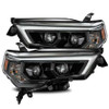 AlphaRex LUXX LED Proj Headlight Plank Style Alpha Black for 14-20 4Runner