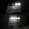 AlphaRex NOVA LED Projector Headlights Matte Black for 07-13 Chevy Avalanche