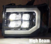 AlphaRex NOVA LED Projector Headlight Gloss Black for 07-13 GMC 1500HD