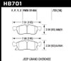 Hawk 11-12 Dodge Durango / 11-12 Jeep Grand Cherokee HPS 5.0 Front Street Brake Pads
