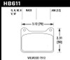 Hawk DTC-60 Race Rear Brake Pads for Willwood 7912