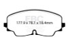EBC Yellowstuff Front Brake Pads for 2022+ Audi S3 2.0T