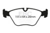 EBC Red Stuff Front Brake Pads for 04-06 BMW X3 2.5L E83 - DP31552C