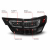 ANZO LED Taillights Black Housing/Smoke Lens for 11-13 Grand Cherokee