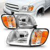 ANZO Crystal Headlights w/Lgt Bar Chrome w/Corner Lights for 00-04 Tundra