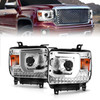 ANZO Plank Style Projector Headlight - Chrome for 14-15 Sierra 1500 / 2500HD