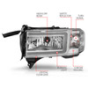ANZO Crystal Headlight - w/ Light Bar Chrome for 94-02 Dodge RAM 1500