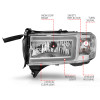 ANZO Crystal Headlight - w/ Light Bar Chrome for 94-02 Dodge RAM 1500