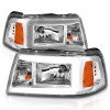 ANZO Crystal Headlights w/ Light Bar Chrome Housing for 2001-2011 Ford Ranger