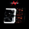 ANZO Projector Plank Style Headlights Chrome Amber for 07-13 Silverado 1500