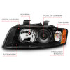 ANZO Projector Headlight Black G2 (Halogen Type) for 2002-2005 Audi A4