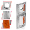 ANZO Corner Lights Clear Lens w/ Amber Reflector for 1994-1998 Chevrolet Blazer