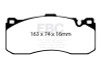 EBC Yellow Stuff Front Brake Pads for 08-10 BMW 135i 3.0L Twin Turbo - DP41995R