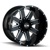 ION Type 141 20x10 / 5x127 BP / -19mm Offset / 87mm Hub Gloss Black Milled Wheel
