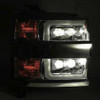 AlphaRex NOVA LED Headlights Chrome w/Seq Signal/DRL for 15-18 Silverado 2500HD