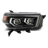 AlphaRex LUXX LED Headlights Black w/Seq Signal/DRL for 10-13 Toyota 4Runner