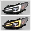 Spyder Halogen High-Power LED Headlights- Black for 15-20 WRX