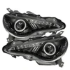 Spyder Projector Headlights DRL LED Black for 12-14 Scion FRS