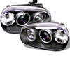 Spyder Projector Headlights LED Halo Black for 99-05 Volkswagen Golf IV
