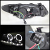 Spyder Projector Headlights LED Halo DRL Black for 07-10 Hyundai Elantra