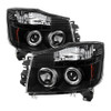Spyder Projector Headlights LED Halo LED Black for 04-14 Nissan Titan / Armada