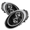 Spyder Projector Headlights DRL LED Black for 05-09 Porsche 911 w/ Xenon/HID