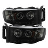 Spyder Projector Headlights LED Halo Black Smoke for 02-05 Dodge Ram 1500